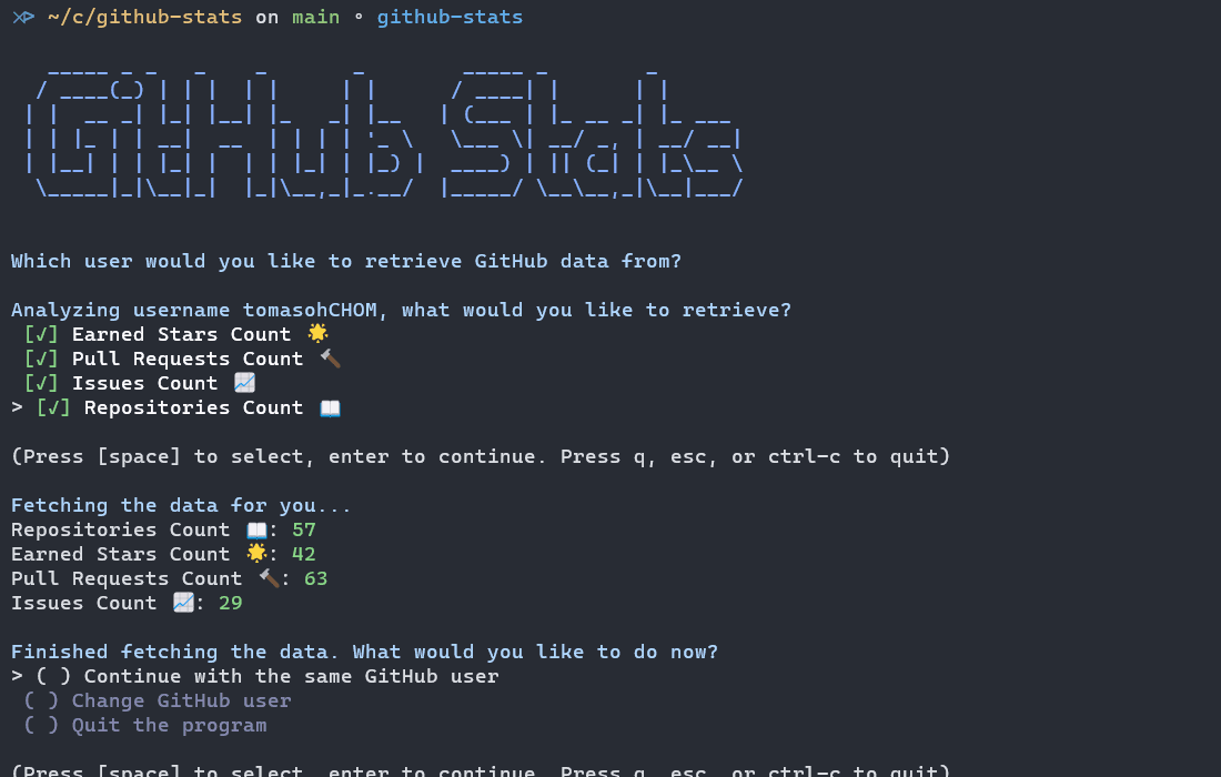 github-stats project image